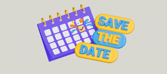 calendario con scritta "save the date"